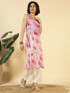 Tie Up Georgette Kurti for Women 