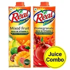 Juice Combo (Real Mix Fruit Juice 1L + Real Pomegranate (Anar) Juice, 1L) 2X1L