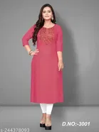 Rayon Solid Kurti for Women 
