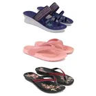 Combo of Heels with Slippers for Women 