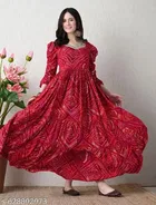 Viscose Silk Kurti for Women, Red 