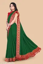 Art Silk Solid Saree for Women 