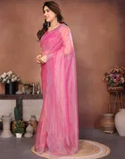 Bollywood Embroidered Organza Saree for Women 