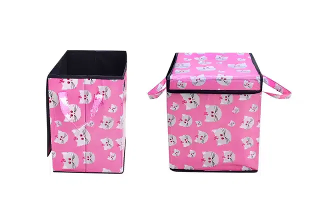 PVC Printed Rectangular Laundry Bag (Multicolor, 47 L)