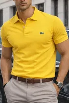 Cotton Matty Solid T-shirt For Men, Yellow 