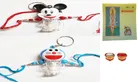 Plastic Doremon & Mickey Kids Light Rakhi with Sri Narayan Sotram for Kids 
