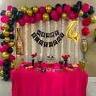 Cocktail Theme 4th Birthday Balloon Decoration Kit , Multicolor, Pack Of 70