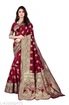 Art Silk Zari Woven Saree for Women 