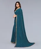 Lycra Solid Saree for Women 