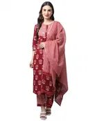 Cotton Cambric Printed Kurta Set for Women 