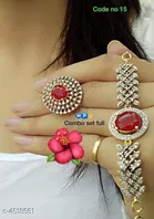 Alloy Bracelet with Ring for Women 