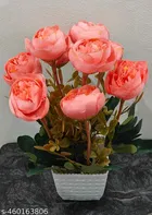 Plastic Artificial Flower With Pot,Multicolour