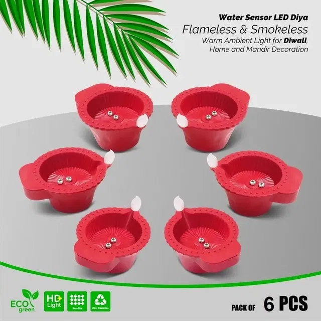 Water Diya Light (Battery) (Pack of 6)
