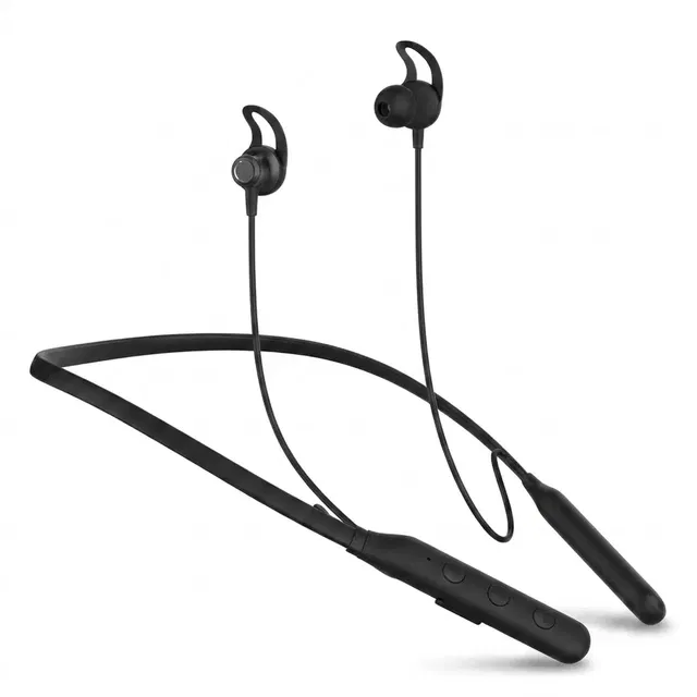 TecSox Pulse 300 InEar Bluetooth Neckband (Black) with Upto 30h Talktime & Deep Bass