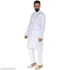 Cotton Printed Kurta with Pyjama for Men 