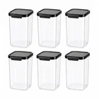 Plastic Grocery Container 1100 ml - Black 