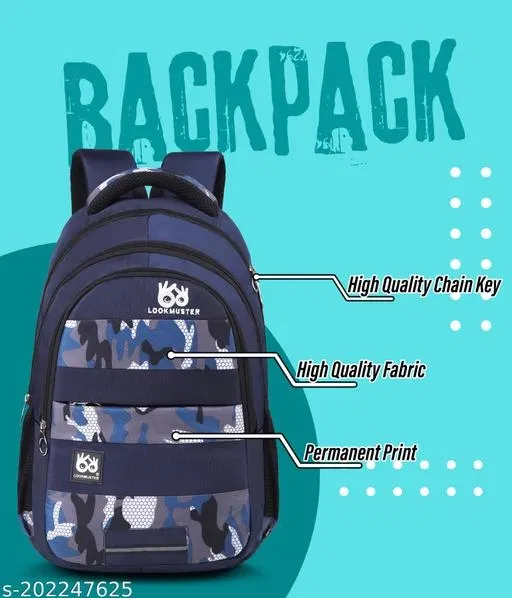 Nylon Backpack for Men & Women, Blue