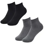 2 Pcs Formal Shoes with 2 Pcs Ankle Length Socks for Men 