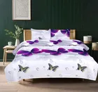 Polycotton Printed Double Bedsheet with Two Pillow Covers 