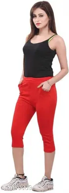 Cotton Blend Capri for Women 