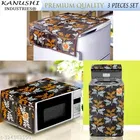 KANUSHI Industries® Fridge /Refrigerator Top Cover + 1 Pc Top Load Fully Automatic Washing Machine Cover + 1 Pc Microwave/Oven Top Cover