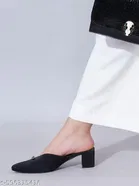 Shoetopia Embellished Black Heel Sandals Size IND-7