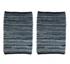 Cotton Doormat, Blue, Pack of 2 