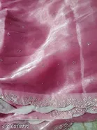 Jimmy Choo Embellished Saree For Women, Pink