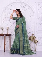 Dola Silk Printed Saree for Women, Teal 