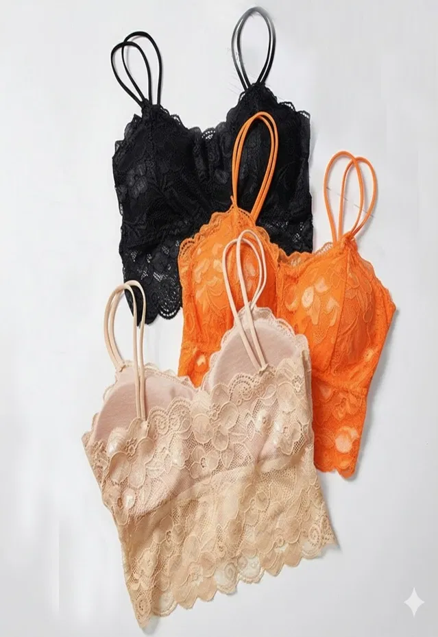 Cotton Solid Padded Bras for Women, Multicolour, Pack of 3 (30)