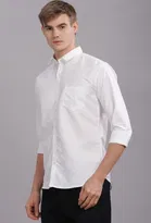 Cotton Blend Full Sleeves Solid Shirt for Men 