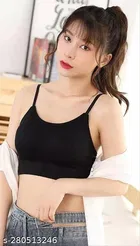 Cotton Blend Sports Bra Women, Black & Grey, Pack of 2 