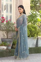 Casual Grey Saree for Women 