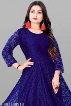 Net Kurti for Women,  Blue  