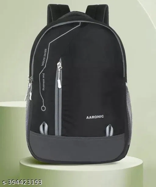Polyester Backpack for Men & Women, Black