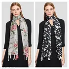 Chiffon Scarves for Women, White, Pack of 2