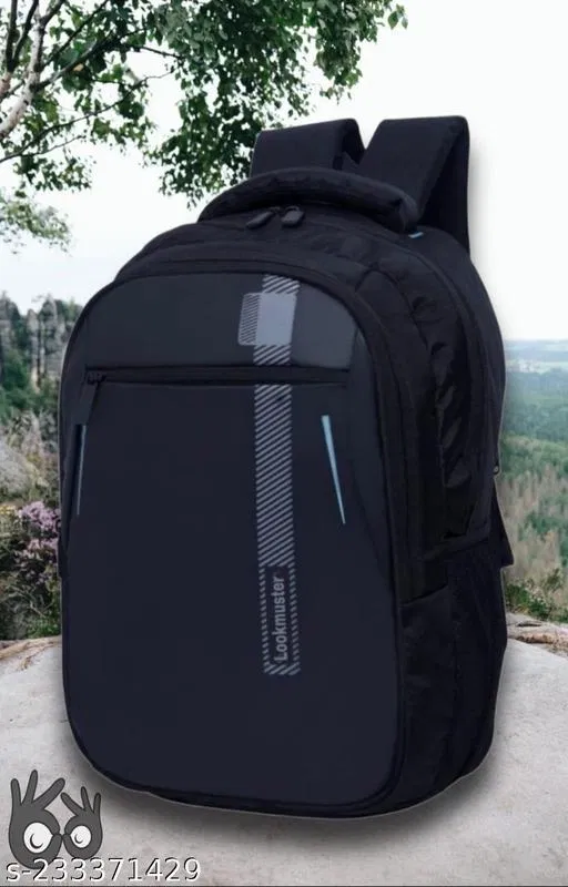 Nylon Backpack for Men & Women, Black
