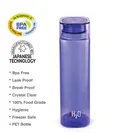 CELLO H2O Squaremate Unbreakable Plastic Water Bottle 1 Liter, Purple