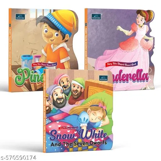 Fairy Tale Shaped Board Book Cinderella Pinocchio and Snow White Set of 3 A Magical Trio of Shaped Tales That Spark Imagination and Love for Reading