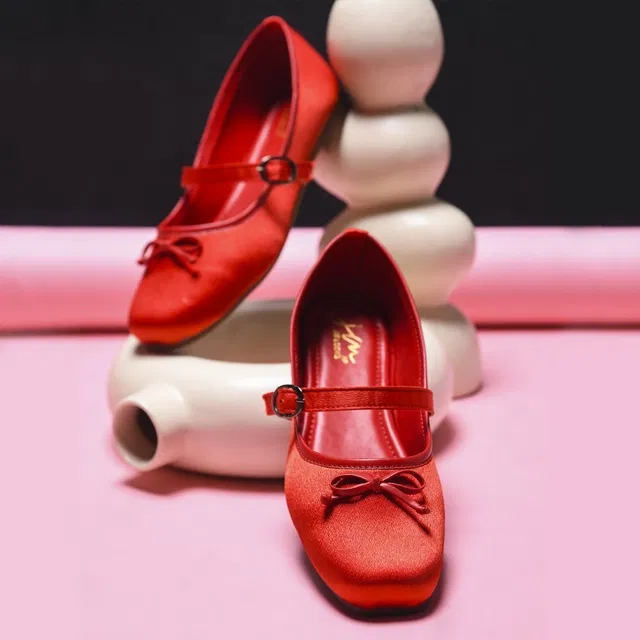 JM Looks Stylish Heels for Women (Red, 7)