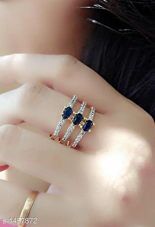 Designer Finger Ring for Women (Multicolor, Free Size)