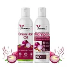 Oneway Happiness Onion Hair Oil and Shampoo Combo (Pack of 2, 100 ml)