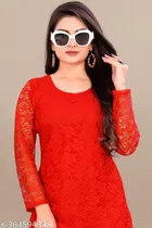 Net Kurti for Women,  Orange  