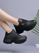 Shoetopia Girls Sneakers - Black 