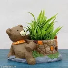 Resin Imported Teddy Bear Pot for Home Decor 