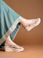 Embellished Mid-Top Platform Sandals for Women 
