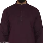 Cotton Blend Solid Kurta with Pyjama for Men 