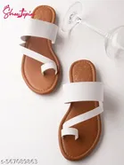 Shoetopia Girls Flatform Sandals Size 8.0 White