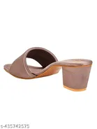 Solid Suede Open Toe Block Heels for Kids 