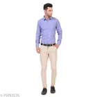 Cotton Blend Solid Full Sleeves Shirt for Men 